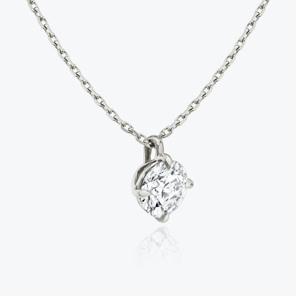 0.25 CT-1.0 CT Round Solitaire CVD F/VS Diamond Necklace 2