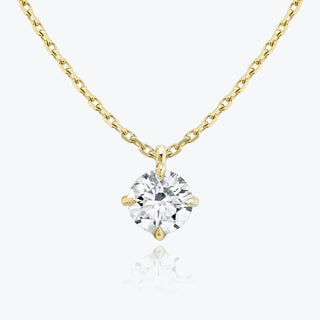 0.25 CT-1.0 CT Round Solitaire CVD F/VS Diamond Necklace 4