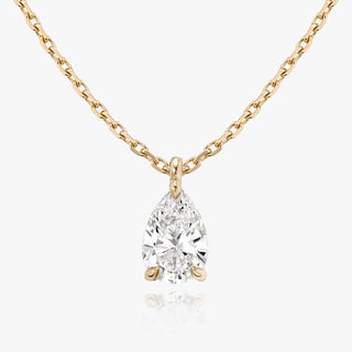 0.25 CT-1.0 CT Pear Solitaire CVD F/VS Diamond Necklace 4
