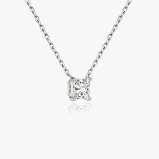 0.25 CT-1.0 CT Princess Solitaire CVD F/VS Diamond Necklace 2