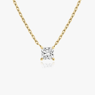 0.25 CT-1.0 CT Princess Solitaire CVD F/VS Diamond Necklace 4