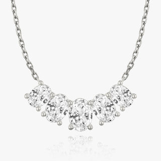 3.50 TCW Oval CVD F/VS Diamond Necklace 1