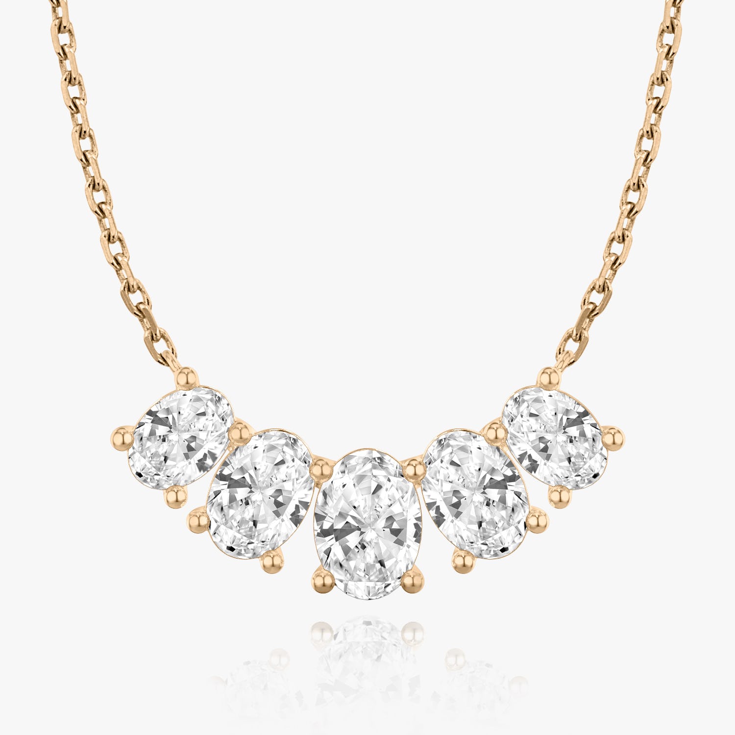 3.50 TC Oval CVD F/VS Diamond Necklace 9