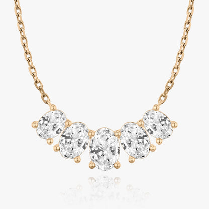 3.50 TC Oval CVD F/VS Diamond Necklace 9