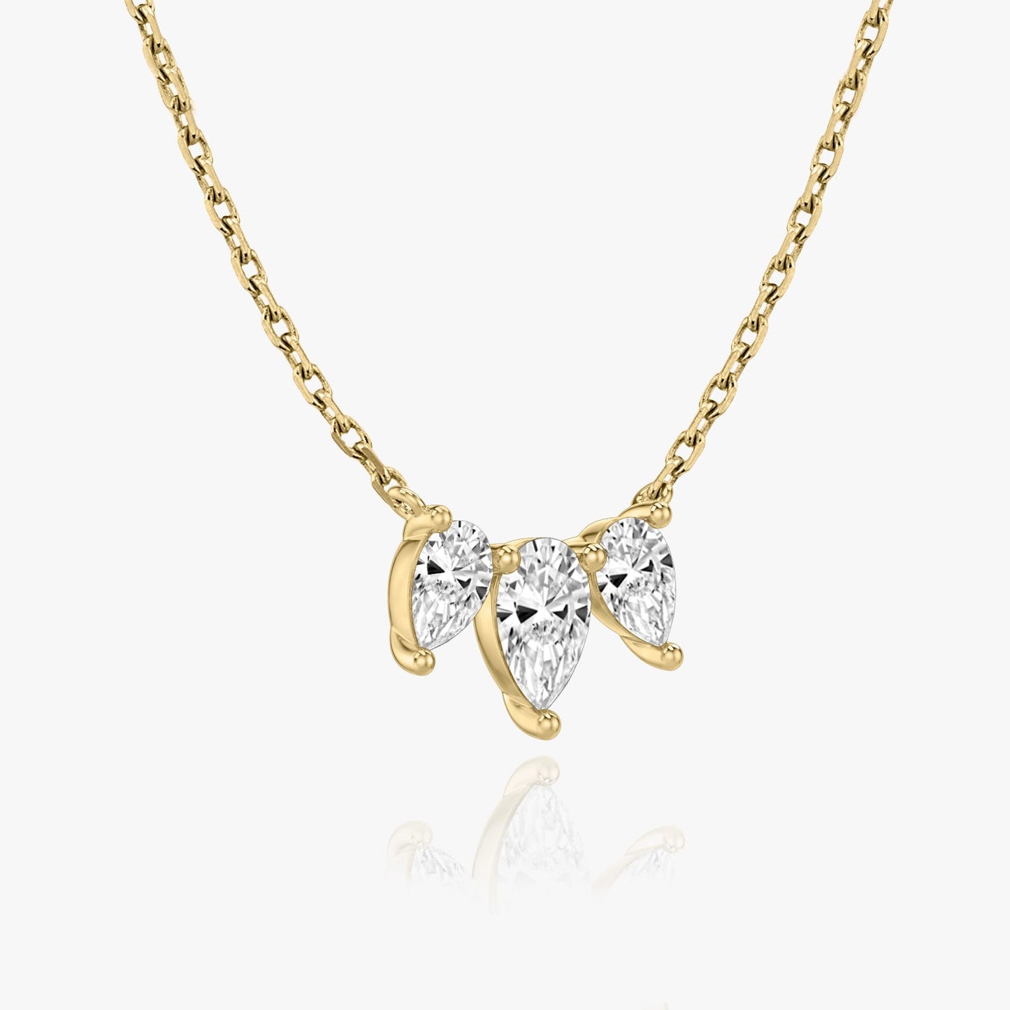 1.0 TCW Pear CVD F/VS Diamond Necklace 5