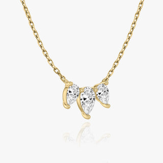 1.0 TCW Pear CVD F/VS Diamond Necklace 5