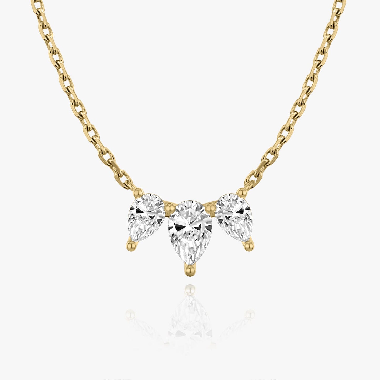 1.0 TCW Pear CVD F/VS Diamond Necklace 4