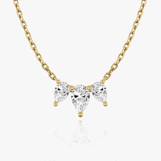1.0 TCW Pear CVD F/VS Diamond Necklace 4