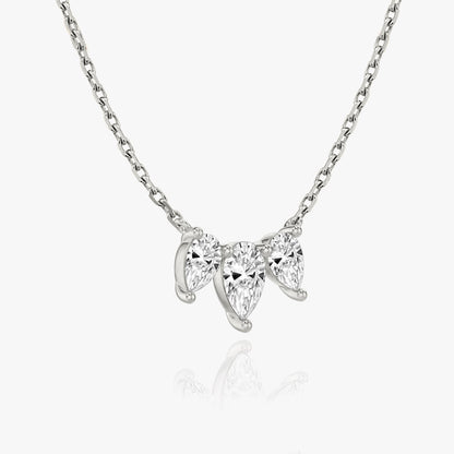 1.0 TCW Pear CVD F/VS Diamond Necklace 2