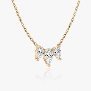 1.0 TCW Pear CVD F/VS Diamond Necklace 8