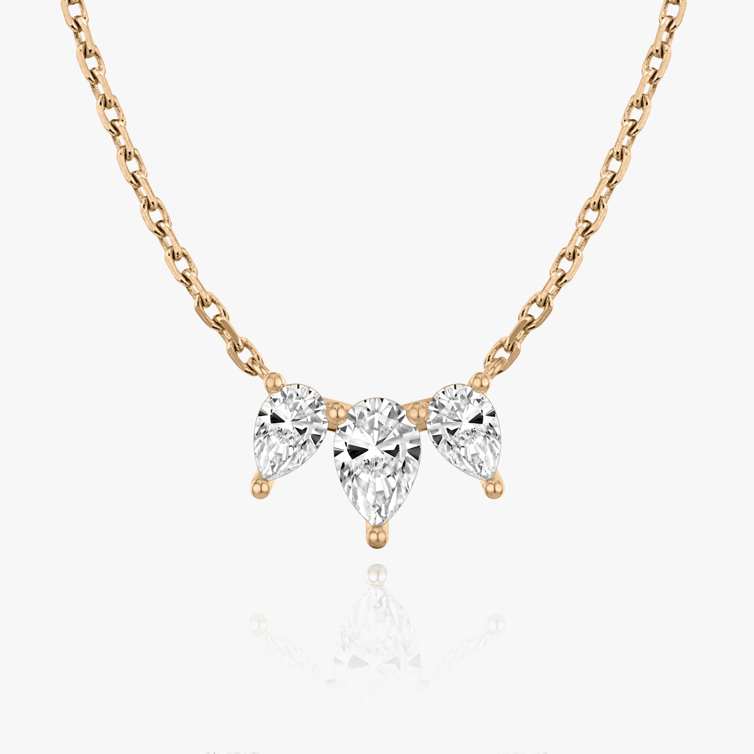 1.0 TCW Pear CVD F/VS Diamond Necklace 7