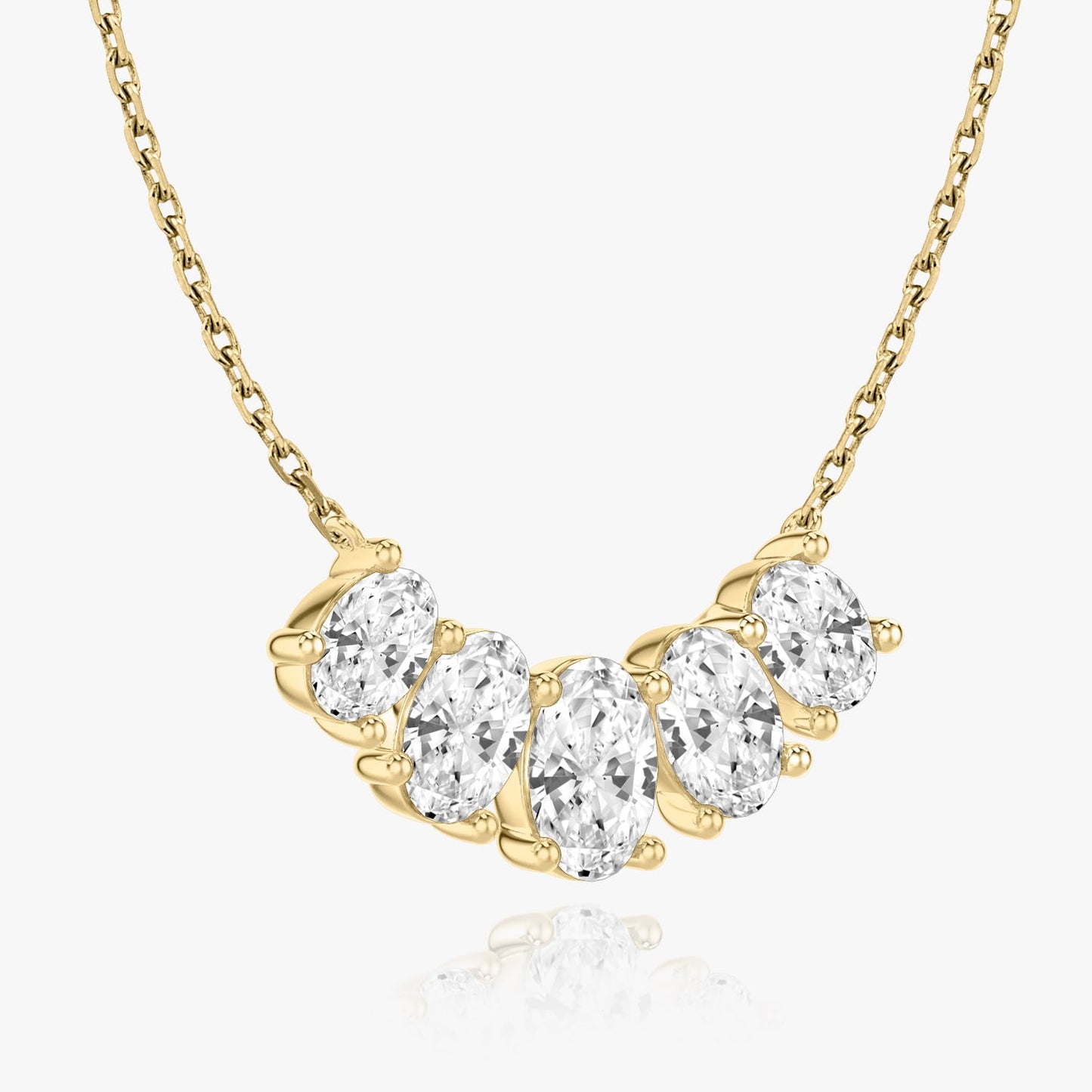 3.50 TC Oval CVD F/VS Diamond Necklace 7