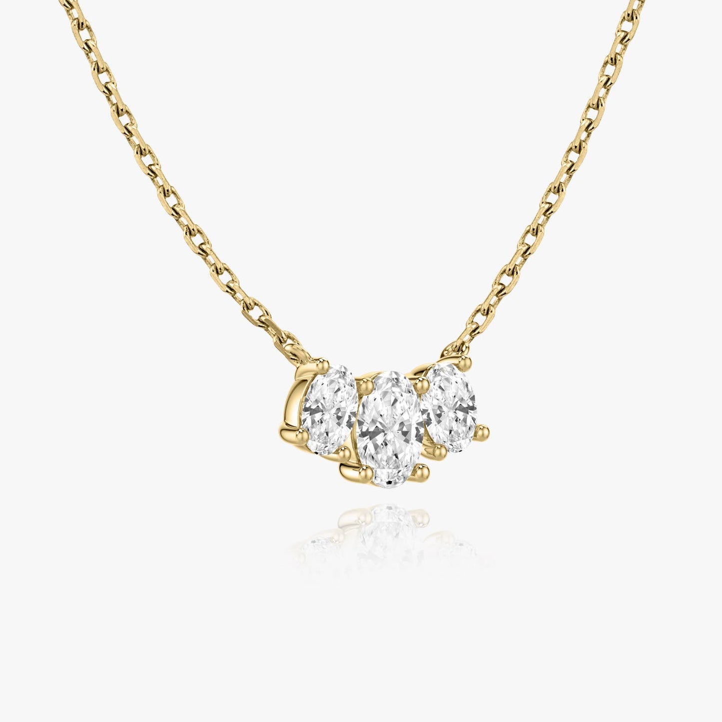 1.0 TCW Oval CVD F/VS Diamond Necklace 5