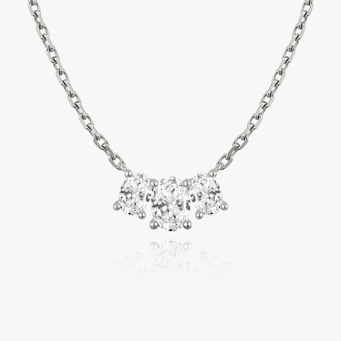 1.0 TCW Oval CVD F/VS Diamond Necklace 1