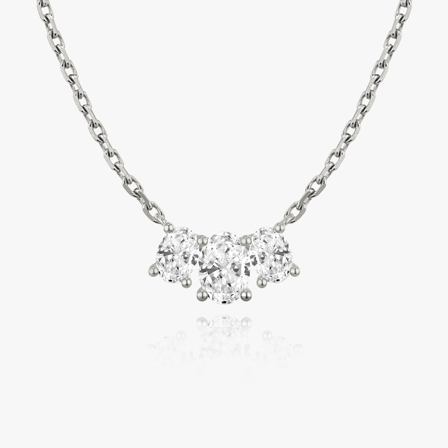 1.0 TCW Oval CVD F/VS Diamond Necklace 1