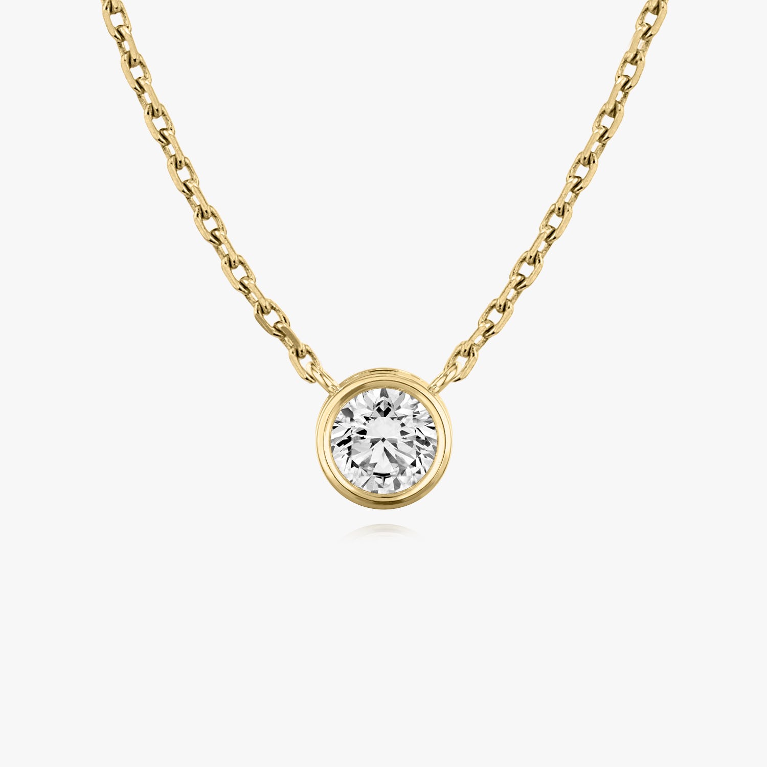 0.10 CT-1.0 CT Round Bezel Solitaire CVD F/VS Diamond Necklace 4