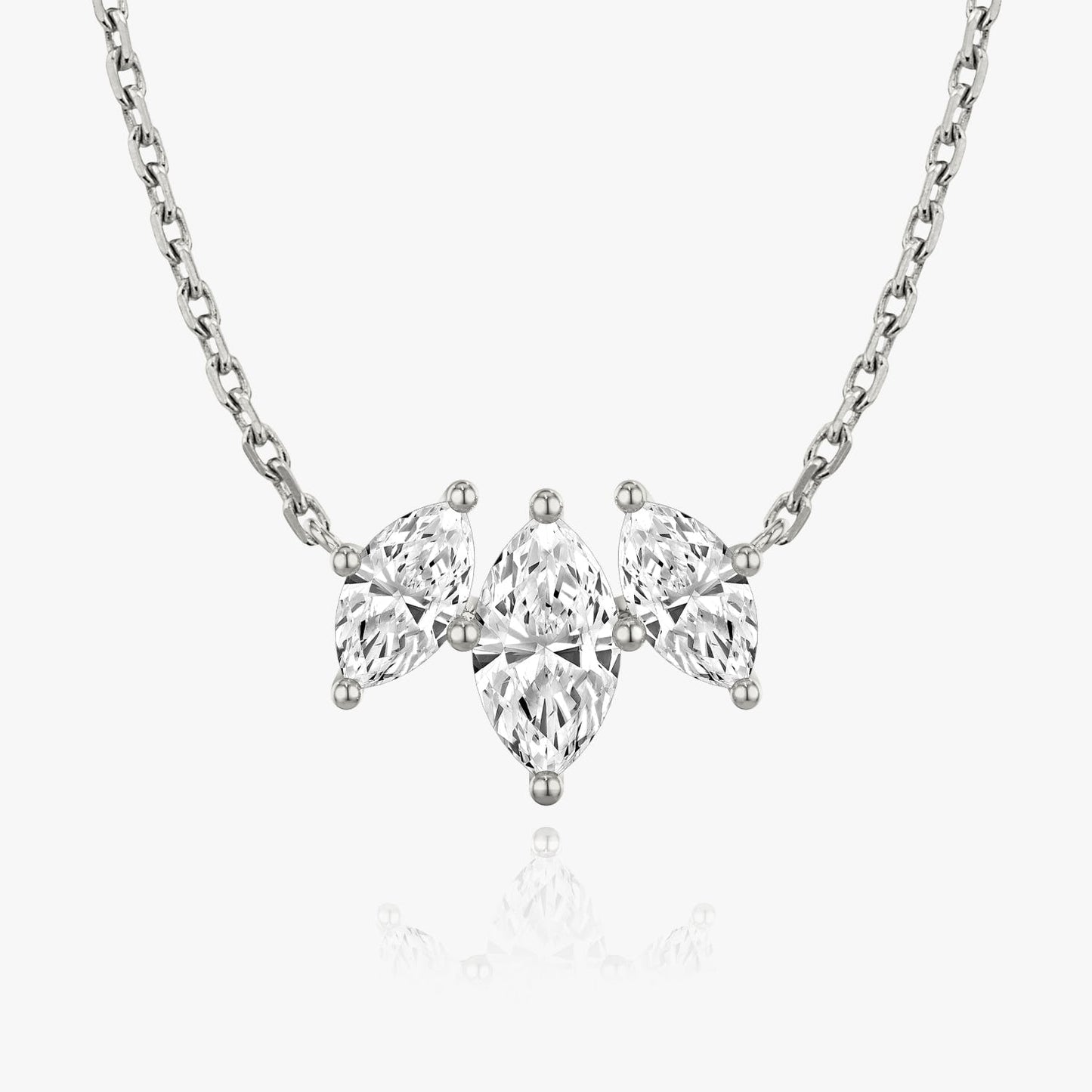 1.0 TCW Marquise CVD F/VS Diamond Necklace 1