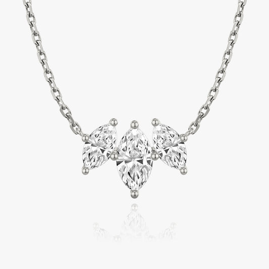 1.0 TCW Marquise CVD F/VS Diamond Necklace 1