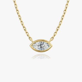 0.25-1.0 CT Marquise Bezel Solitaire CVD F/VS Diamond Necklace 4