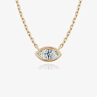 0.25-1.0 CT Marquise Bezel Solitaire CVD F/VS Diamond Necklace 7
