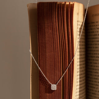 0.10 TCW Round CVD F/VS Diamond Necklace 8