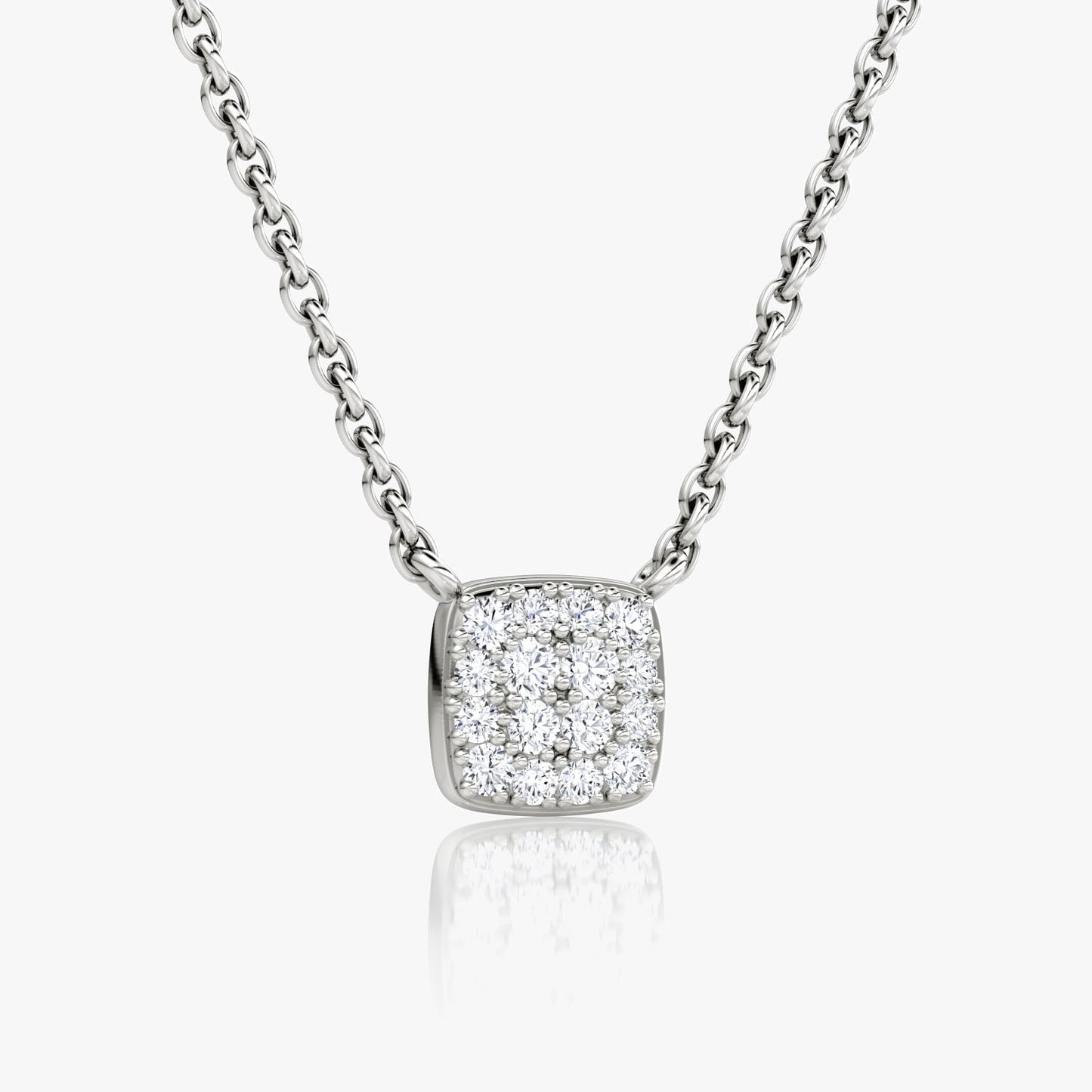 0.10 TCW Round CVD F/VS Diamond Necklace 3