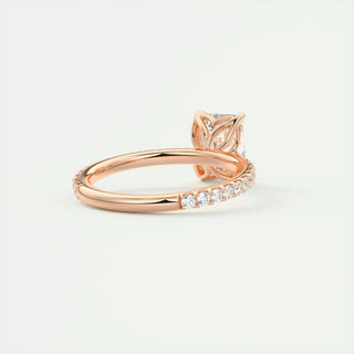 1.75 CT Emerald Cut Pave CVD F/VS1 Diamond Engagement Ring 16