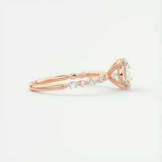 2 CT Round Cut Pave CVD F/VS1 Diamond Engagement Ring 16