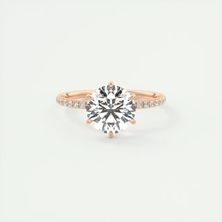 2.0 CT Round Cut Solitaire Pave Moissanite Engagement Ring 15