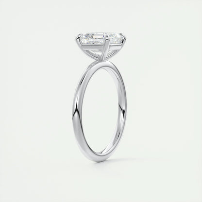 2.03 CT Asscher Cut Solitaire Moissanite Engagement Ring 7