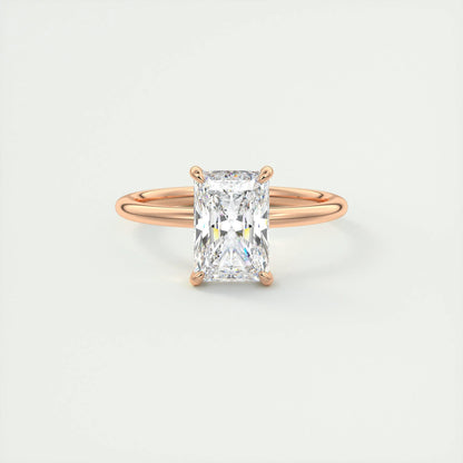 2.10 CT Radiant Cut Solitaire Moissanite Engagement Ring 15