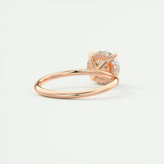 2.0 CT Round Solitaire Hidden Halo Moissanite Engagement Ring 17