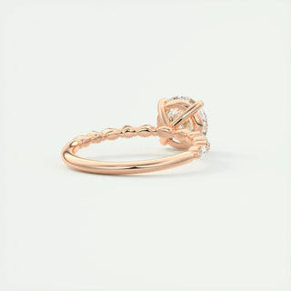 2 CT Round Cut Pave CVD F/VS1 Diamond Engagement Ring 17