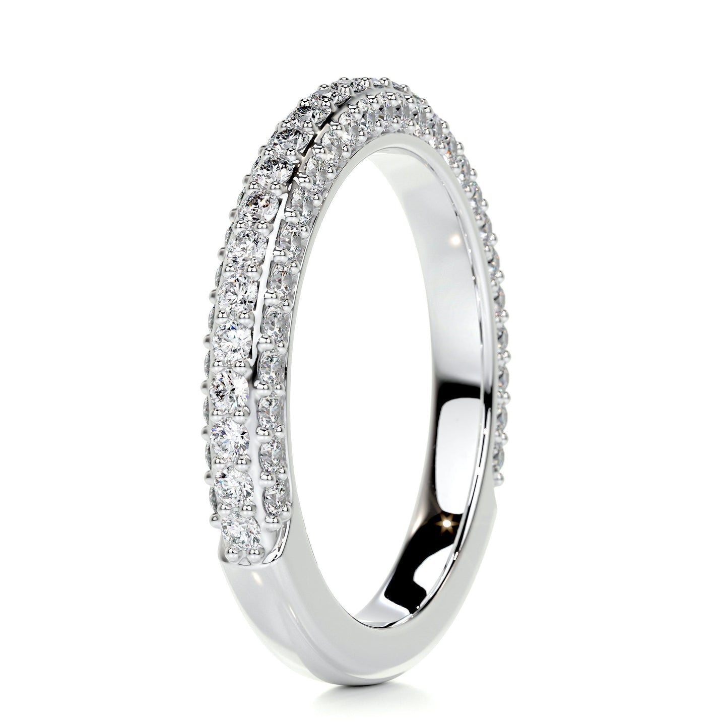 0.75 CT Round Half Eternity CVD EF/VVS Diamond Wedding Band 6