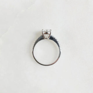 1.50 CT Round Shaped Moissanite Pave Setting Engagement Ring 5