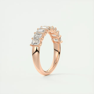 1.80 Emerald Cut Half Eternity Moissanite Bridal Wedding Band 10