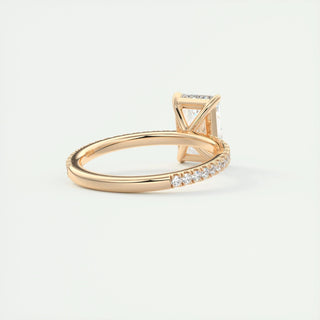 2 CT Radiant Cut Pave CVD F/VS1 Diamond Engagement Ring 18