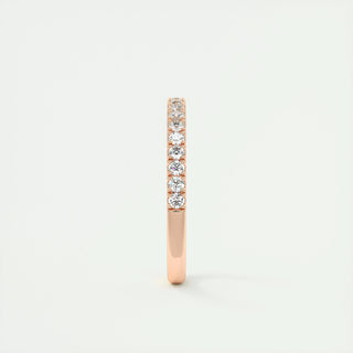 0.38 CT Round Half Eternity CVD EF/VVS Diamond Wedding Band 18
