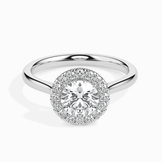 1 CT Round Halo CVD F/VS Diamond Engagement Ring 1