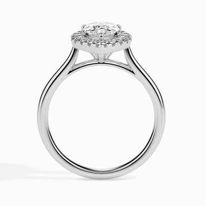 1 CT Pear Halo CVD F/VS Diamond Engagement Ring 3