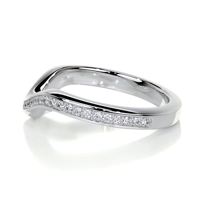 0.3 CT Round Curved CVD EF/VVS Diamond Wedding Band 15