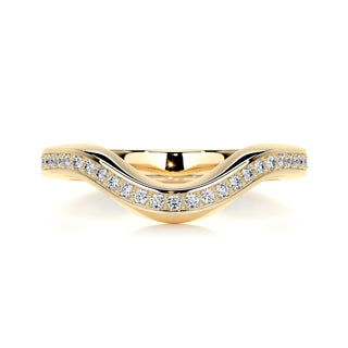 0.3 CT Round Curved CVD EF/VVS Diamond Wedding Band 6