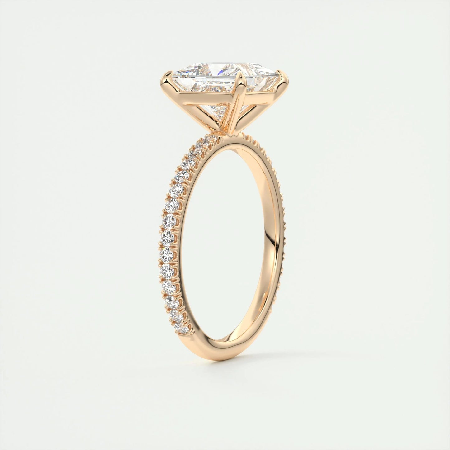 2 CT Princess Solitaire CVD F/VS1 Diamond Engagement Ring 20