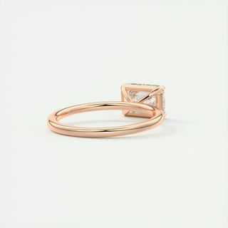 1.91 CT Emerald Cut Solitaire Moissanite Engagement Ring 18