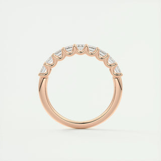 1.80 Emerald Cut Half Eternity Moissanite Bridal Wedding Band 11