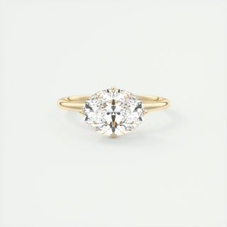 1.91 CT Oval Solitaire Hidden Halo Moissanite Engagement Ring 7