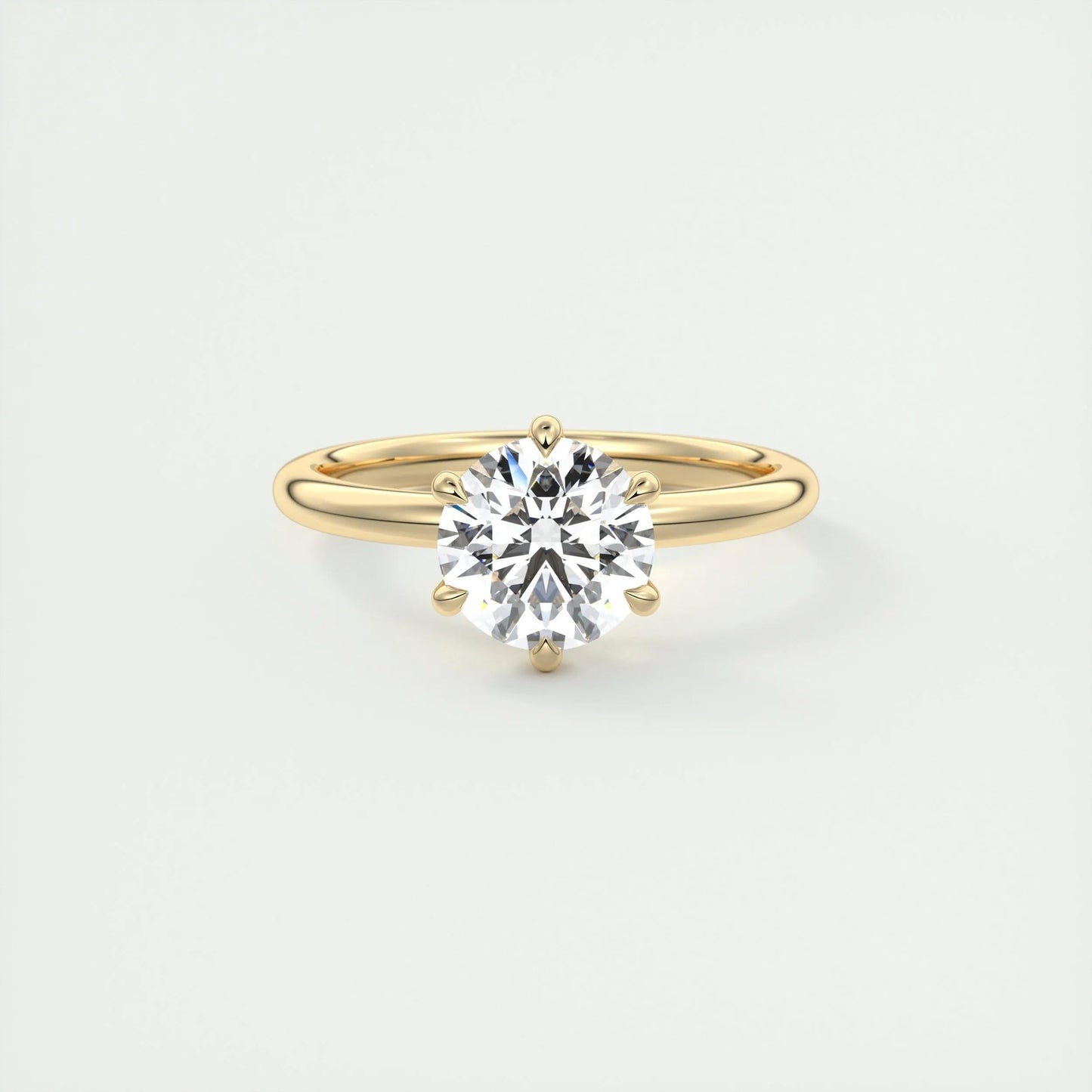 1.5 CT Round Solitaire CVD F/VS1 Diamond Engagement Ring 9