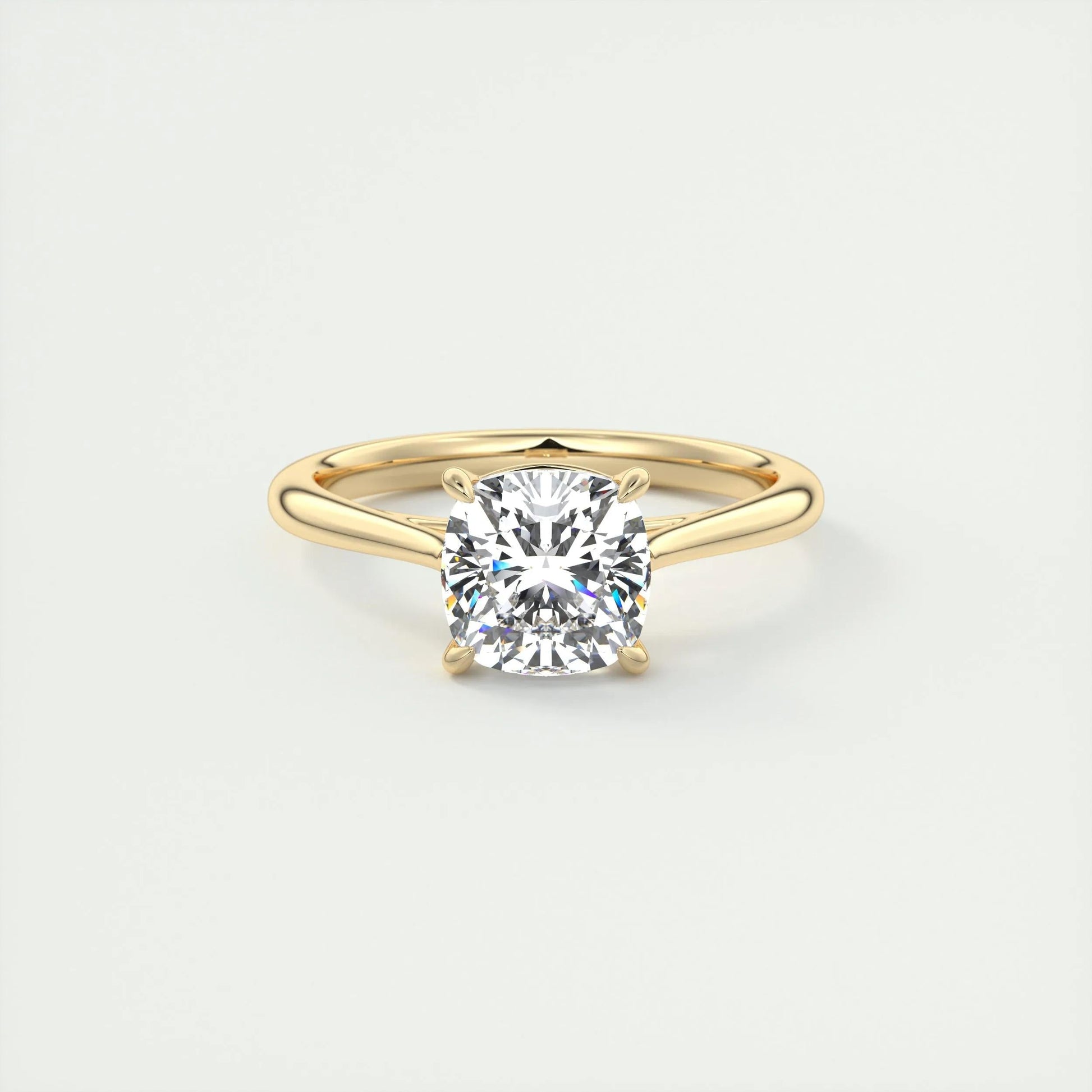 2.15 CT Cushion Cut Solitaire Moissanite Engagement Ring 8