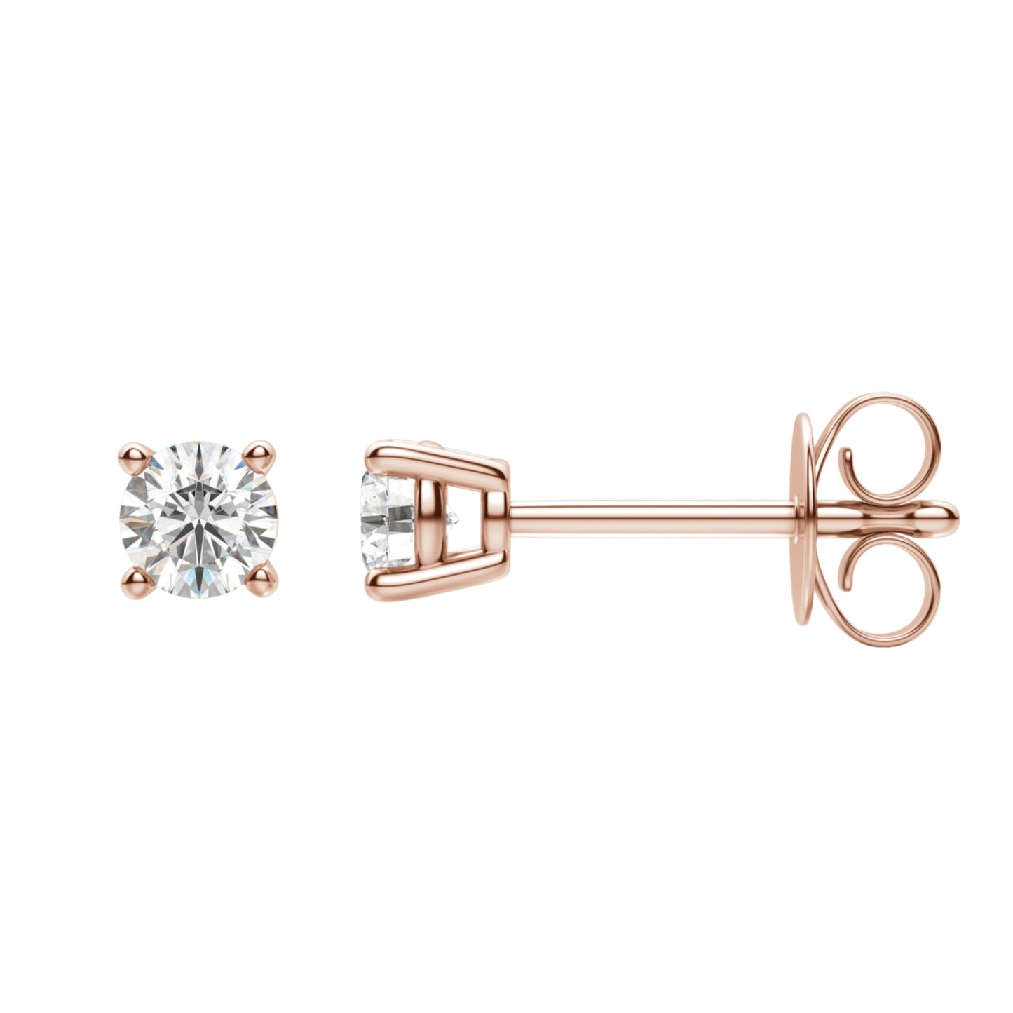 0.50 TCW-1.0 TCW Round Cut Moissanite Solitaire Stud Earrings 5