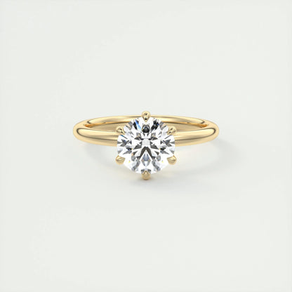 1.35 CT Round Cut Solitaire Moissanite Engagement Ring 8